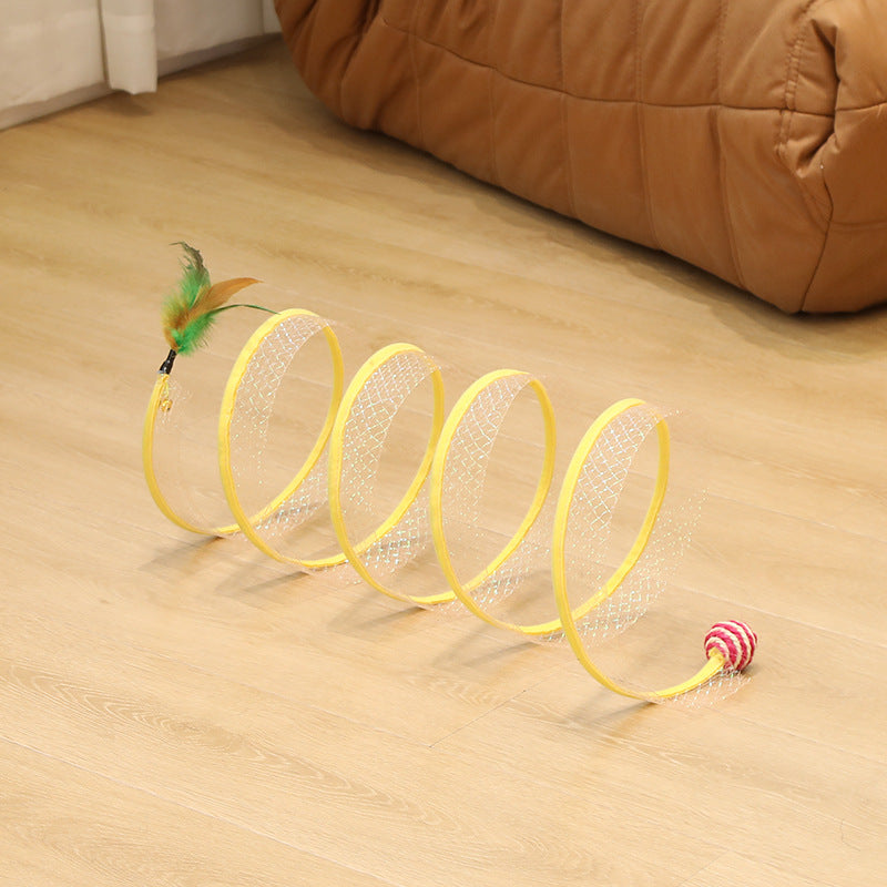 Pet Products Amazon New Type S Cat Tunnel Toy Foldable Channel Self-Hi Cat Toy