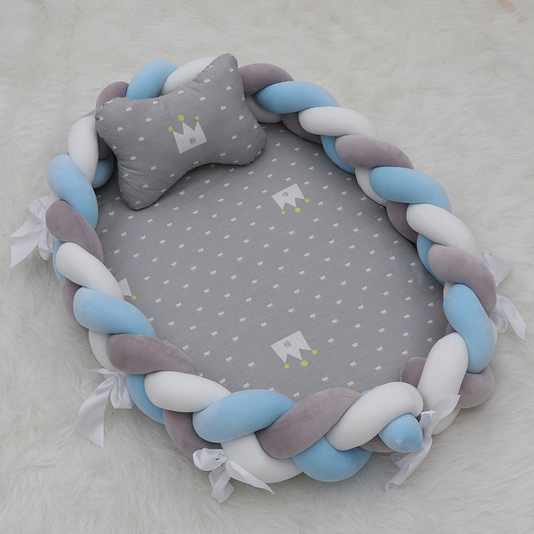 Newborn baby crib mid-bed sleeping coaxing artifact anti-choking milk anti-startling sleeping nest detachable sleeping pad soothing anti-pressure