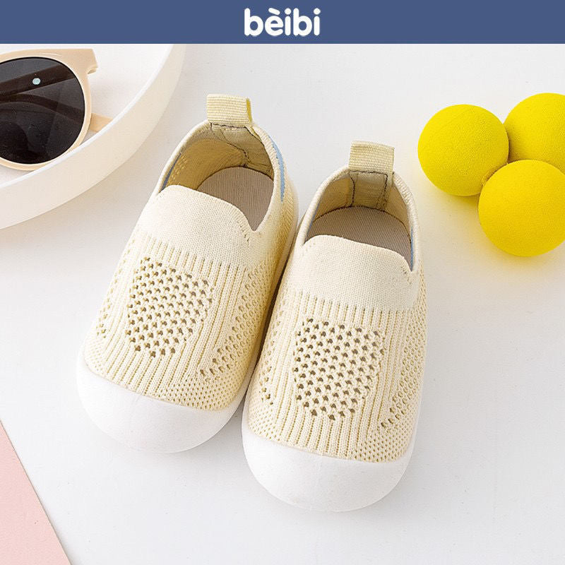 Baby learning shoes soft bottom non-slip baby shoes spring and summer slip-on 1-3 years old children boys and girls mesh casual shoes