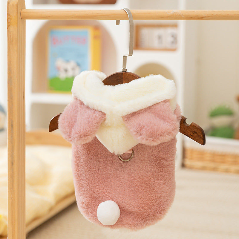 New autumn and winter Korean version dog cute cartoon small and medium-sized dog bear sweatshirt cat Teddy pet dog clothes