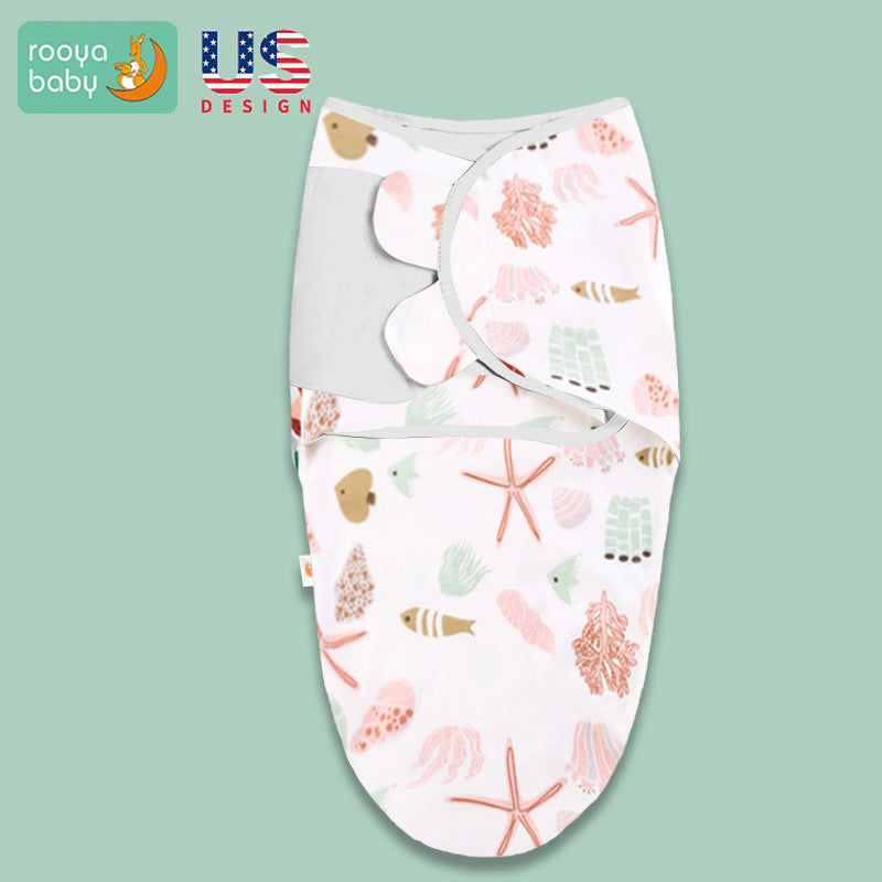 Sleeping bag baby summer pure cotton infant anti-kick is anti-shock baby sleeping bag bag newborn factory spot