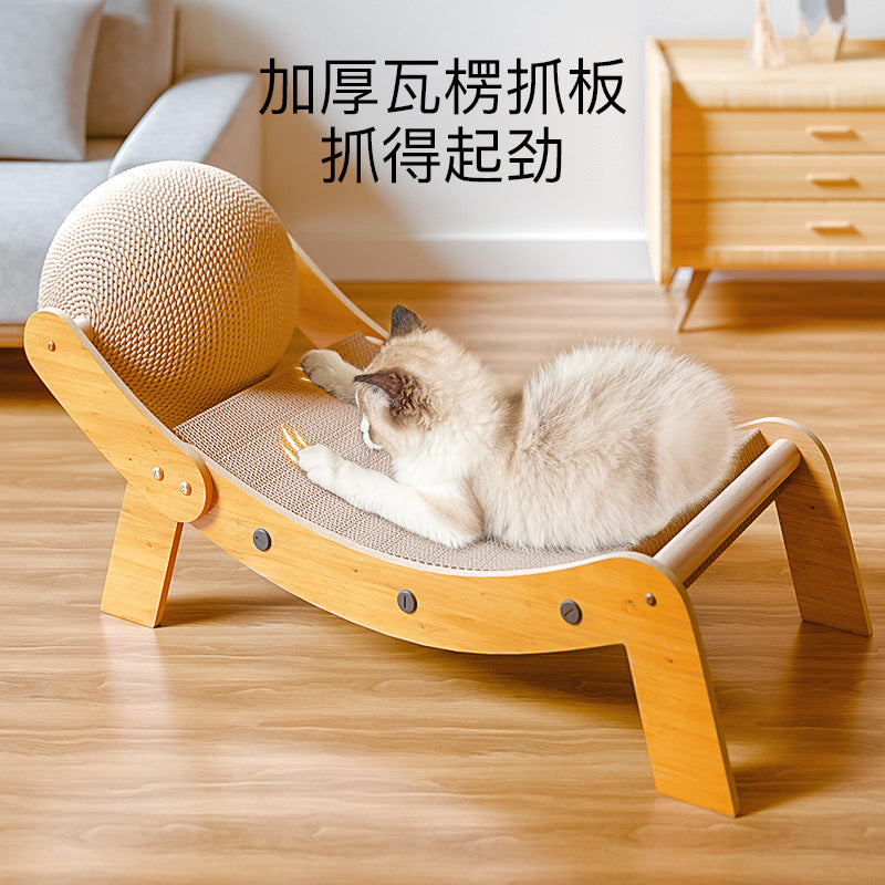 Pet recliner cat scratching board cat claw sharpening sisal cat scratching post cat scratching ball wear-resistant scratching board cat toy cross-border wholesale