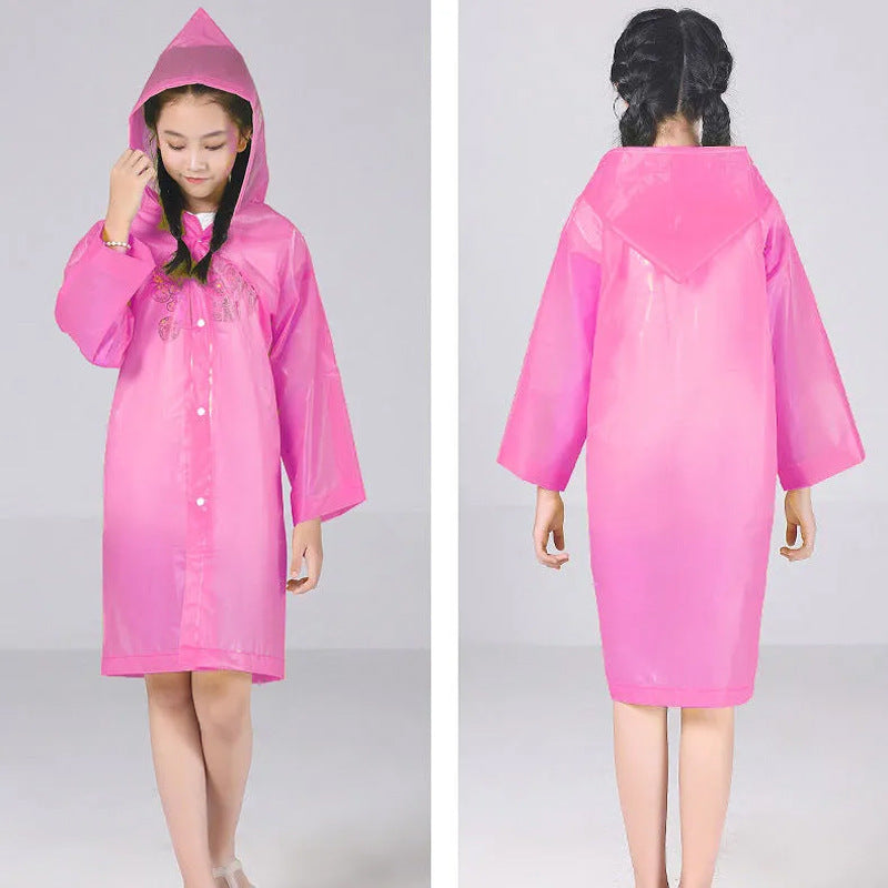 Children's raincoat kindergarten boys and girls baby raincoat primary school students waterproof thick raincoat 0-10 years old