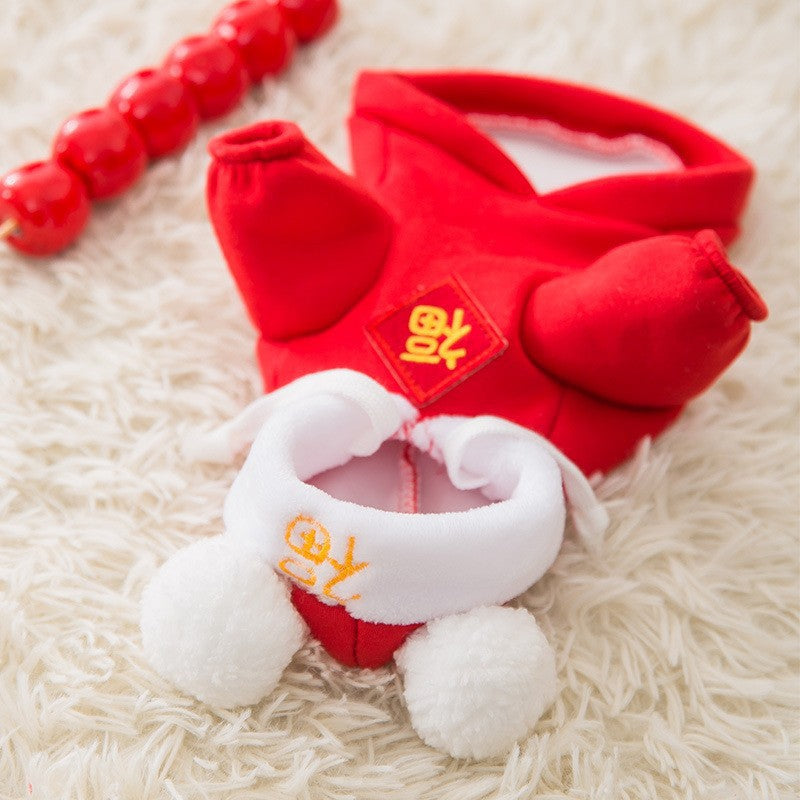 Autumn and winter dog clothes thin fleece warm hooded sweatshirt funny cat two-legged pet clothes Teddy transformation outfit