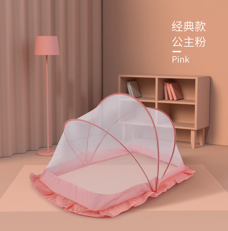 Baby bed mosquito net portable foldable encryption baby mosquito net children's yurt free installation blackout mosquito net