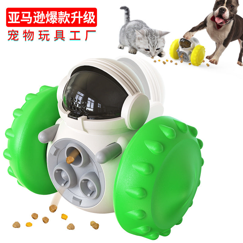 Spot wholesale plastic feeding tumbler puzzle slow food cleaning teeth pet interactive food storage rolling dog toy