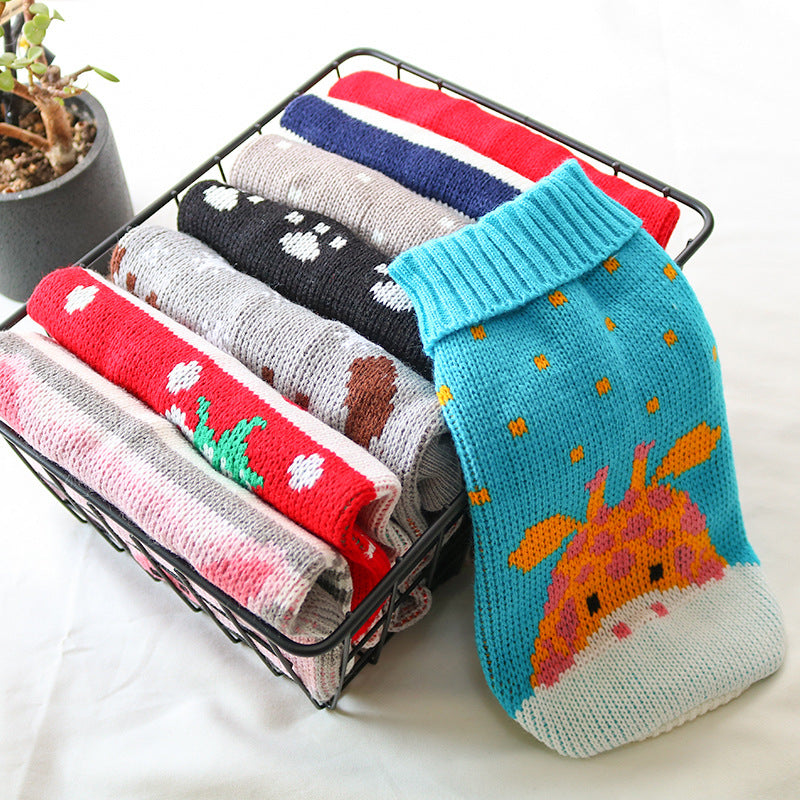 Pet sweater manufacturers in stock Autumn and winter cat and dog clothes Cat and dog sweaters knitted sweaters foreign trade sweaters