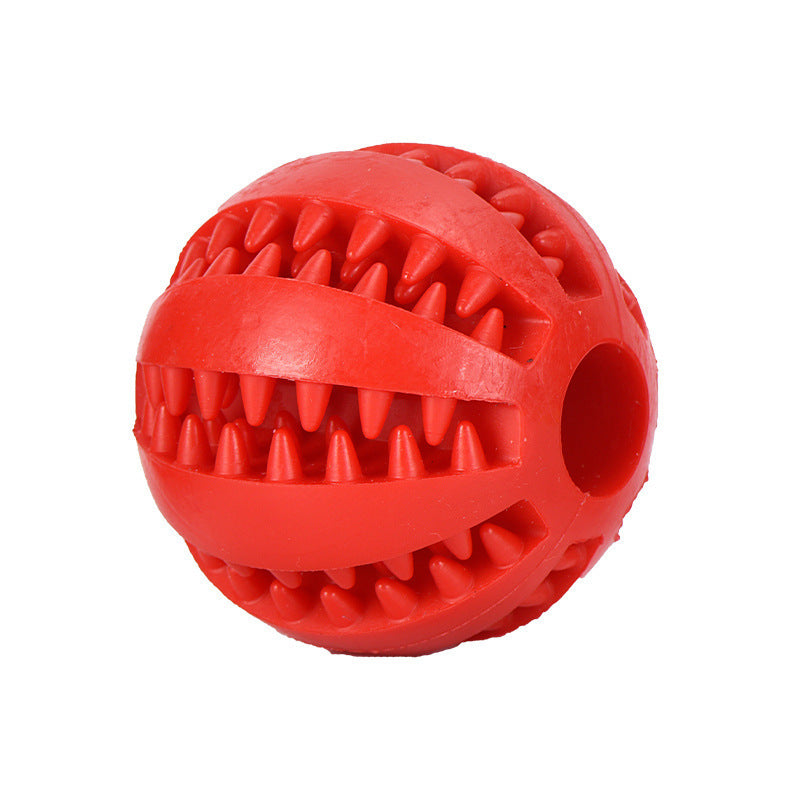 Pet chew-resistant teething toy ball rubber elastic ball Border Collie toy to amuse dogs interactive self-entertainment and relieve boredom leaking food ball