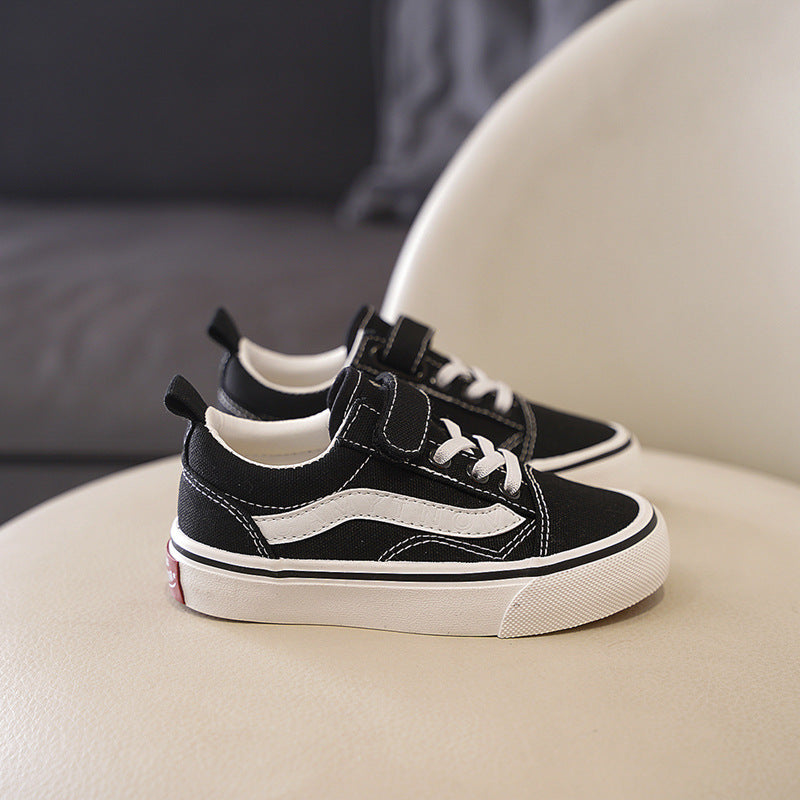 Baby toddler shoes, children's canvas shoes, men's 2024 spring and autumn new style girls' sneakers, children's shoes, kindergarten indoor shoes