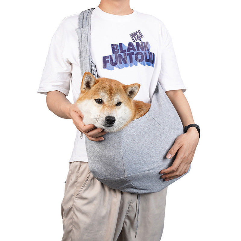 Cross-border new foldable cat bag, one-shoulder crossbody dog backpack, portable and large-capacity wholesale pet bag