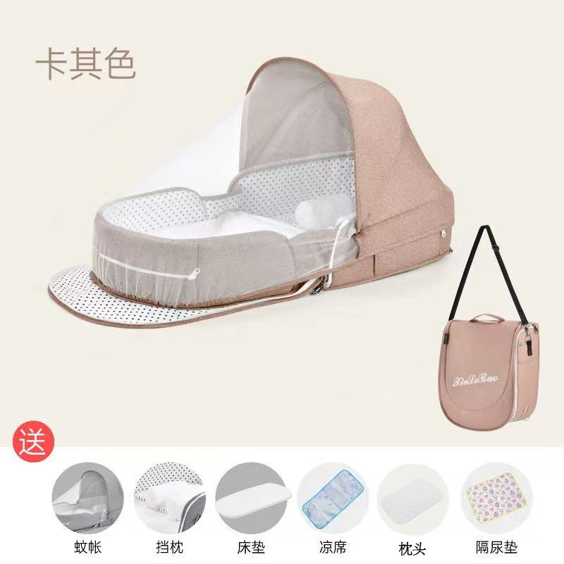 Crib portable removable bed-in-bed multifunctional foldable baby bed newborn bb crib with mosquito net
