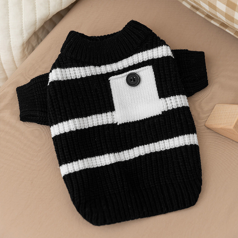 Autumn and winter joint cat clothes thick warm pullover sweater Teddy dog two-legged clothes pet clothes