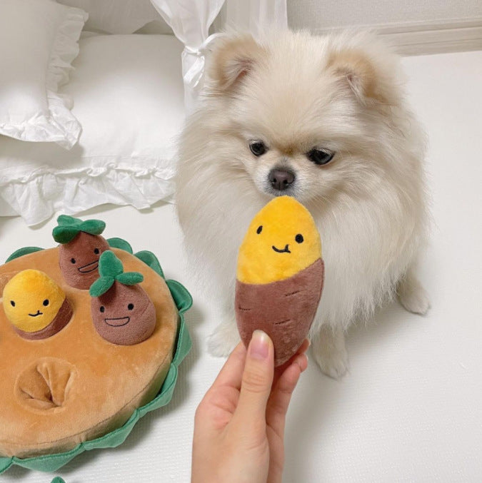 Spot hot style Ins style Korean sweet potato sweet potato set pet toy BB called foreign trade single dog pet possession