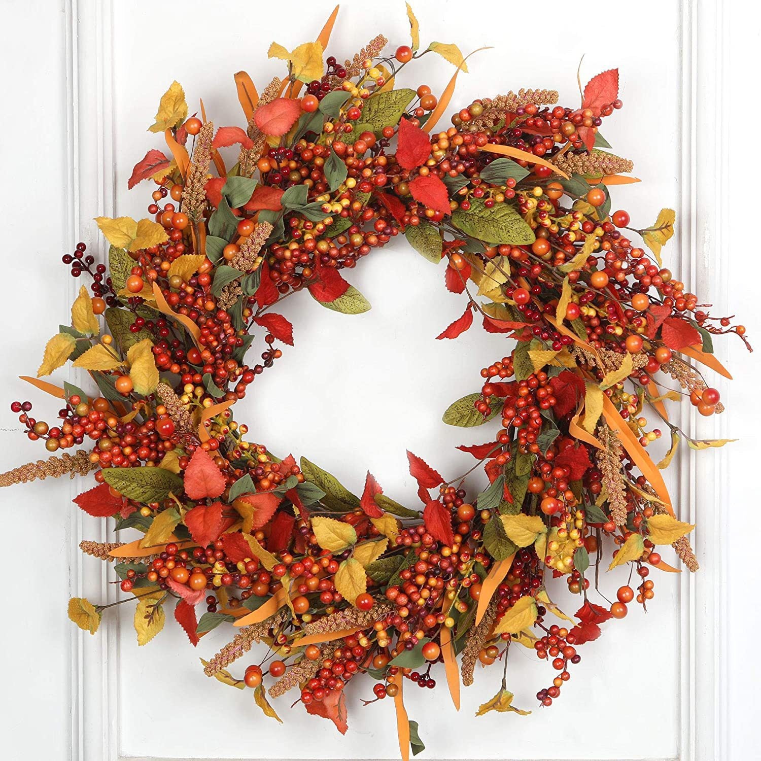 Zonghong cross-border new autumn vine wreath wholesale Thanksgiving Halloween decorations home door hanging door decoration