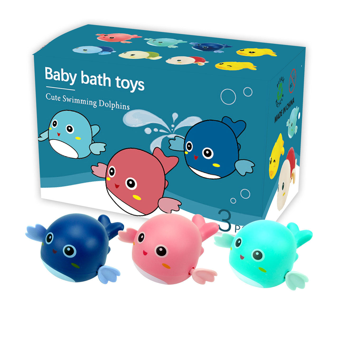 Douyin same baby water bath toys playing water turtle dolphin swimming little yellow duck summer bathroom children