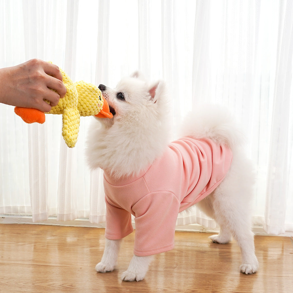 Cat Yellow Duck Dog Toy Plush Bite-resistant Teeth Grinding Sound Relief Artifact Golden Retriever Corgi Pet Supplies