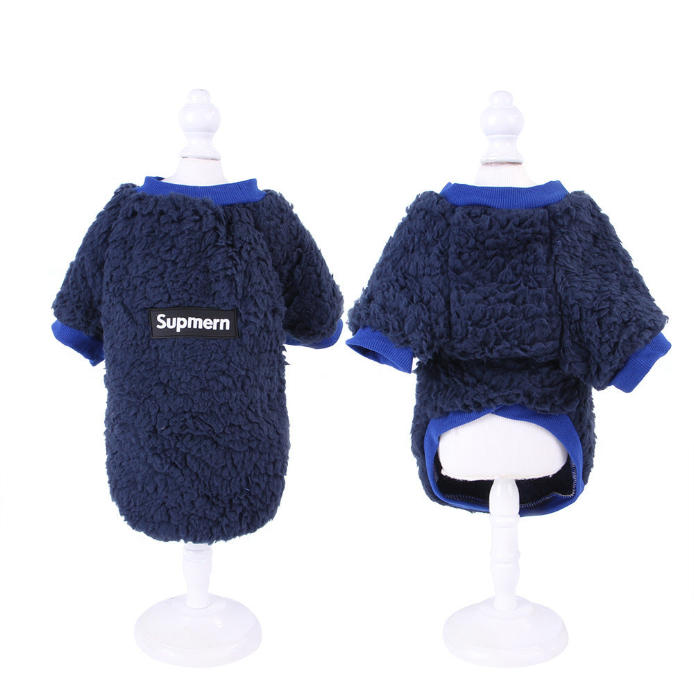 T Manufacturer New Pet Clothes Coral Fleece Puppy Clothes Cartoon Elk Dog Transformation Clothes Autumn and Winter