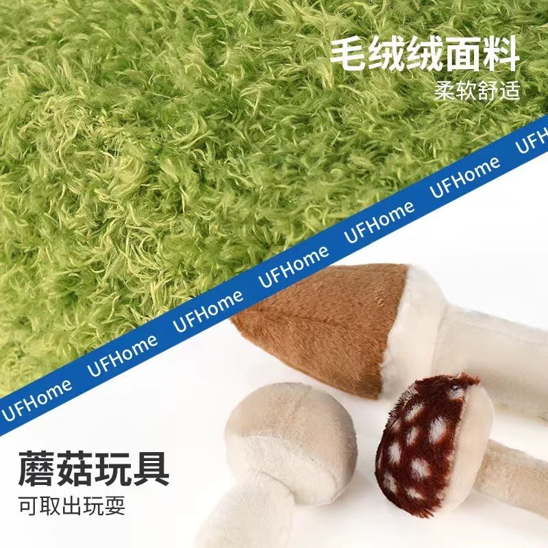 Cross-border hot selling pet mat cat bed puppy dog cat bed sleeping plush toy round bed four seasons universal soft