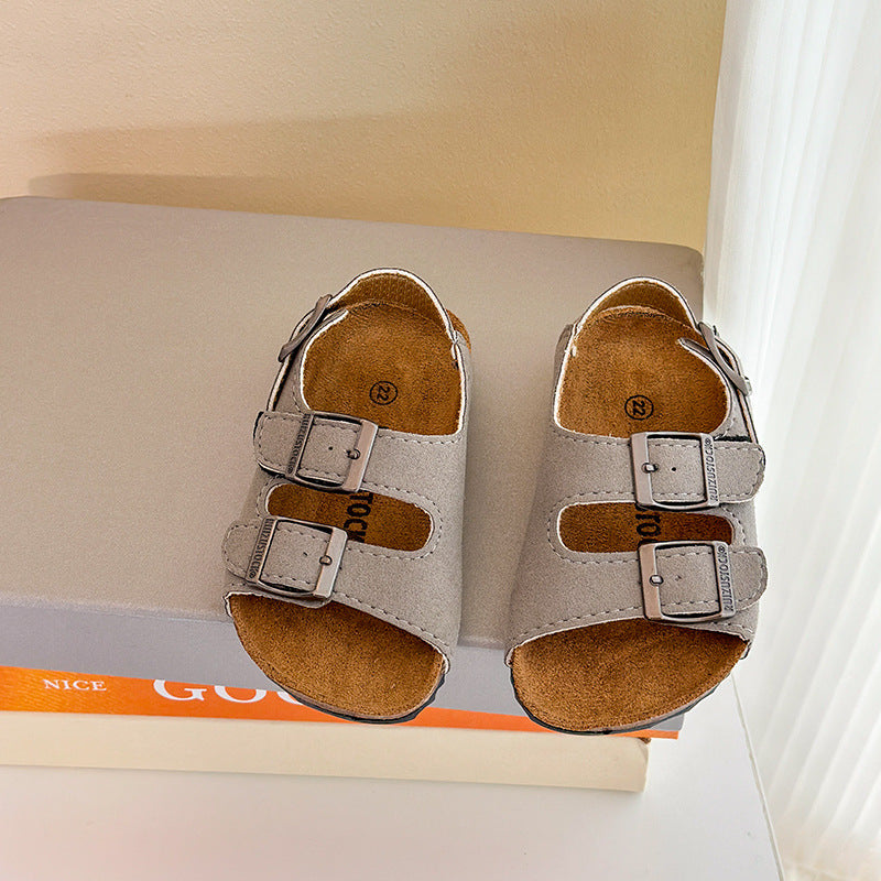ins Korean version children's cork sandals summer girls Birkenstocks boys casual open toe beach shoes 3 baby sandals