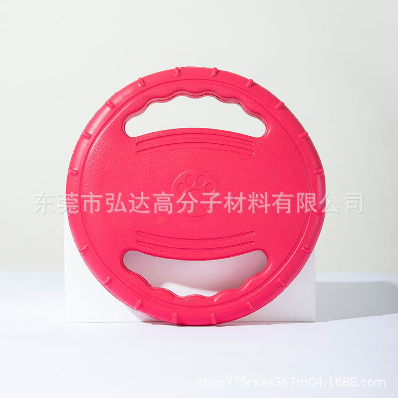 Dog Frisbee EVA handle direction ring foam bite-resistant border animal training special pet outdoor flying saucer toy