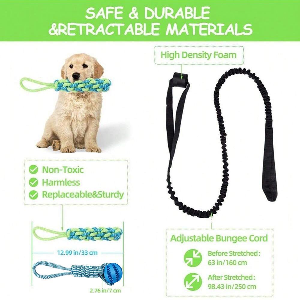Cross-border pet dog interactive toy teeth grinding teeth cleaning bite resistant tug of war rope chewing rope teeth grinding rope set outdoor indoor