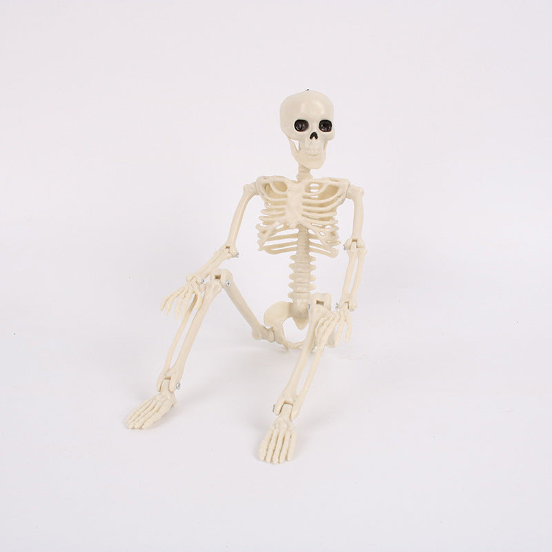 Halloween skeleton skeleton 60cm simulation human plastic skeleton decoration haunted house festival scene layout props