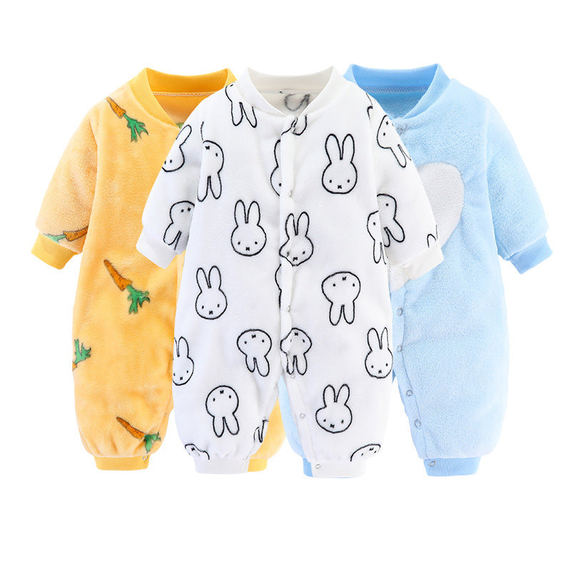 Baby clothes spring and autumn models male and female baby romper 0-1-2 years old baby jumpsuit newborn home crawling clothing