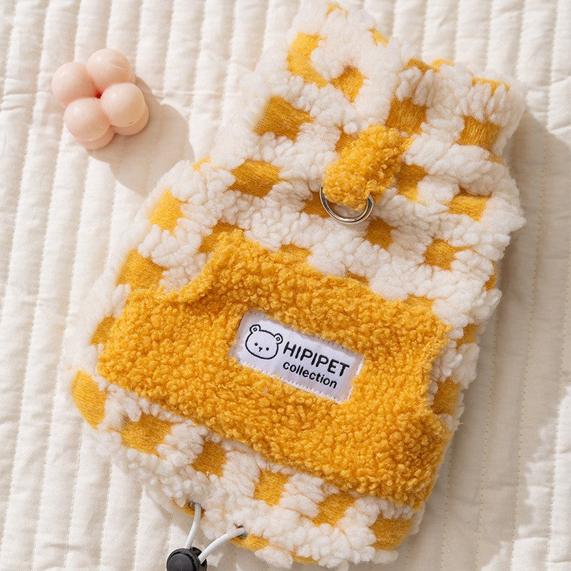 New autumn and winter Korean version dog cute cartoon small and medium-sized dog bear sweatshirt cat Teddy pet dog clothes