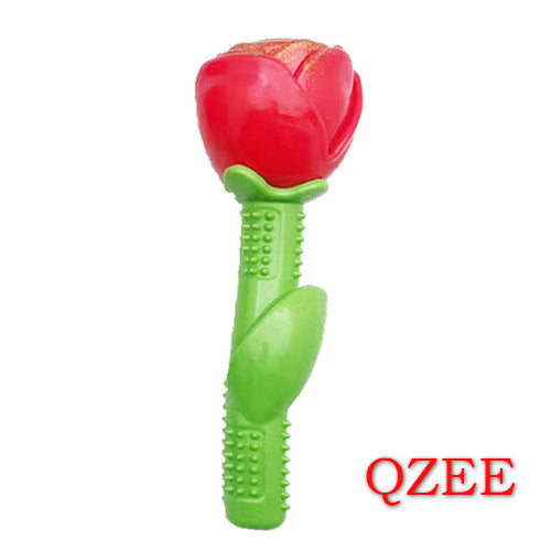 Pet dog rose tooth cleaning stick floating water toy interactive artifact bite-resistant elastic corgi French bulldog golden retriever