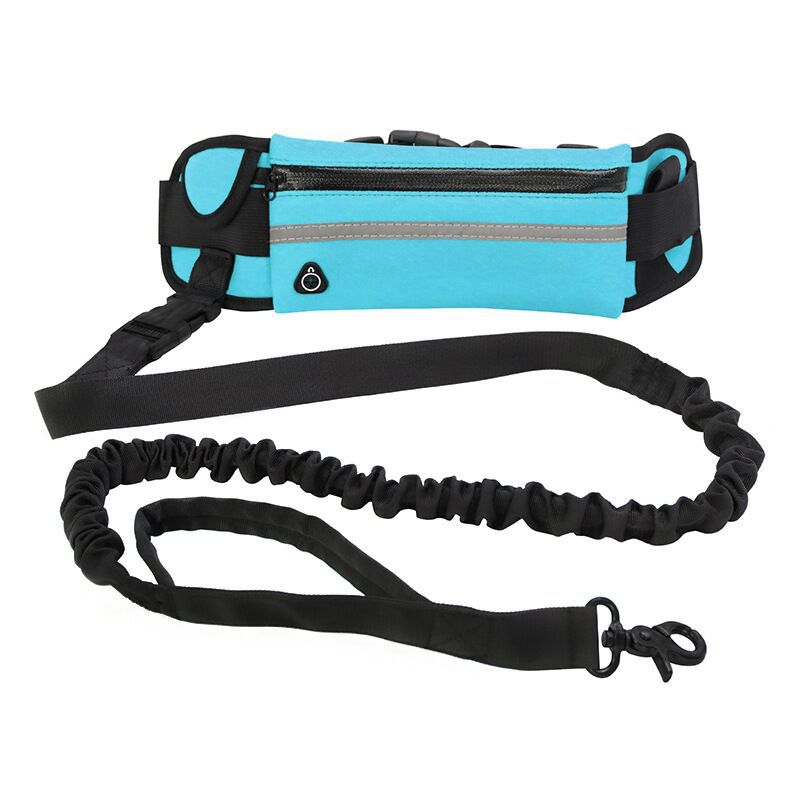 Sports outdoor running waist bag set pet leash dog leash walking dog leash set