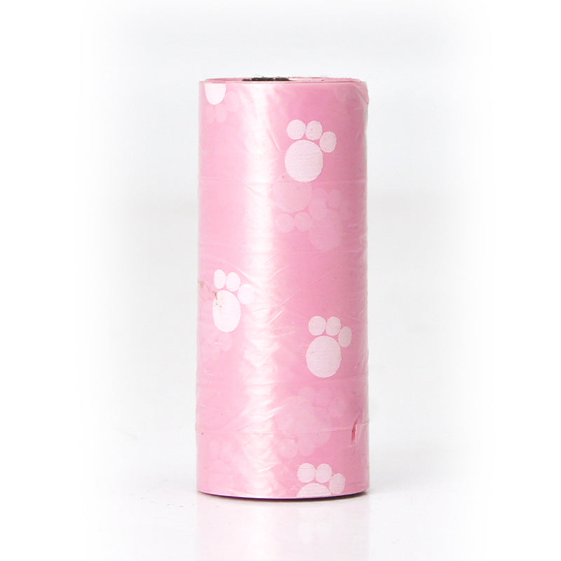 Pet poop bag solid color printed pet garbage bag clean poop bag dog walking portable poop bag
