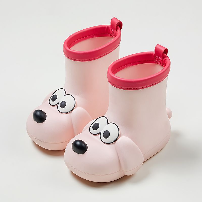 Children's rain boots for boys and girls cartoon cute puppy rain boots for baby kindergarten 3-6 years old waterproof anti-slip water rubber shoes
