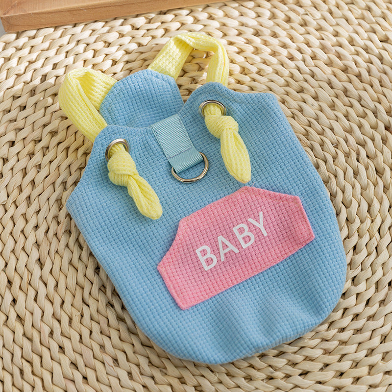 Three-dimensional small flower traction sling spring and summer thin dog clothes Teddy Yorkshire terrier small puppy pet clothes