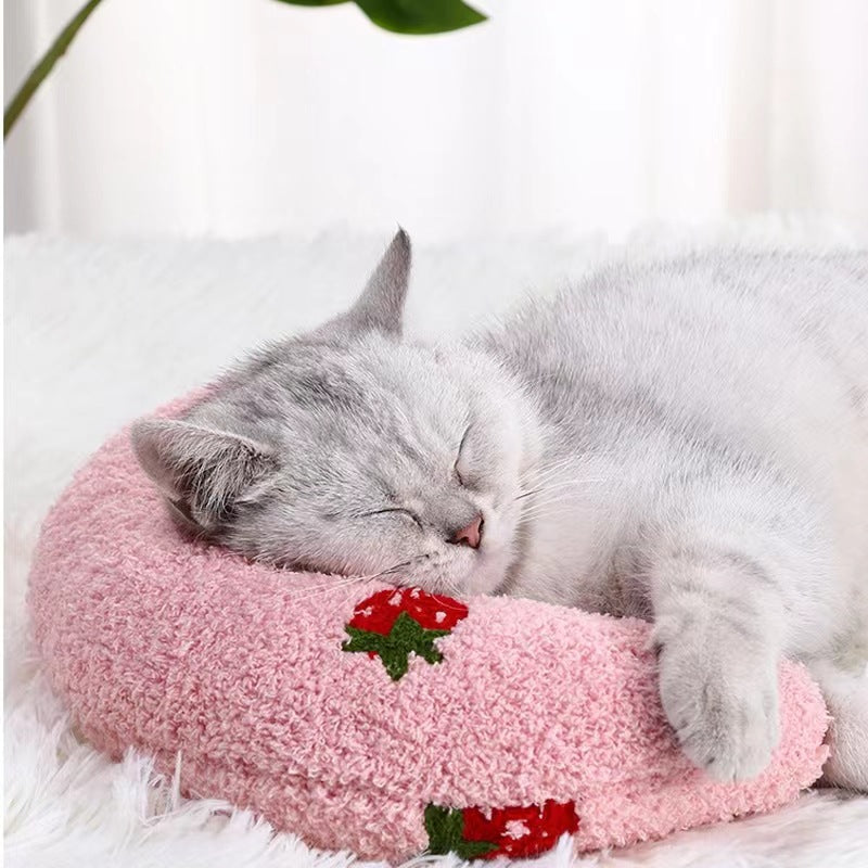 Pet supplies cat pillow cat toy U-shaped small pillow to protect cervical vertebra puppy cat sleep pillow wholesale