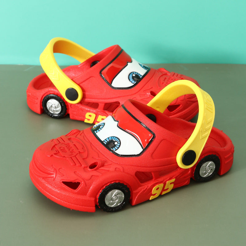 Children's slippers summer 1-3 years old 2 boys indoor car beach hole shoes toddler baby anti-slip sandals