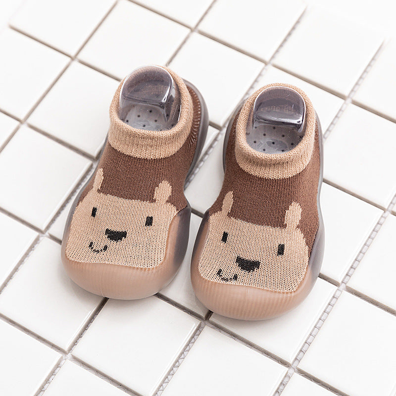 Spring and autumn children's tube breathable socks shoes non-slip floor shoes baby cartoon shoes baby indoor soft-soled toddler shoes