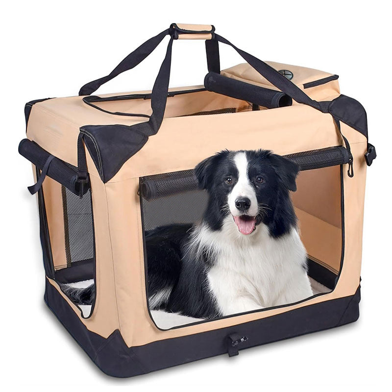 Pet Car Bag Dog Cage Medium and Large Dog Cage Portable Cat Bag Large Capacity Two Cats Folding Pet Bag