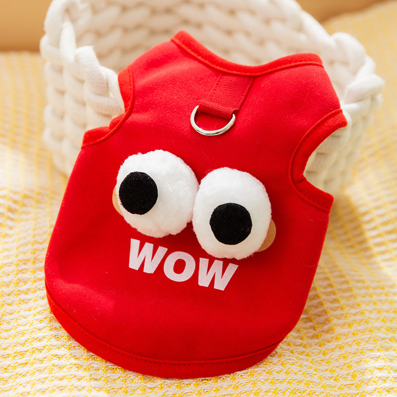 New autumn and winter Korean version dog cute cartoon small and medium-sized dog bear sweatshirt cat Teddy pet dog clothes