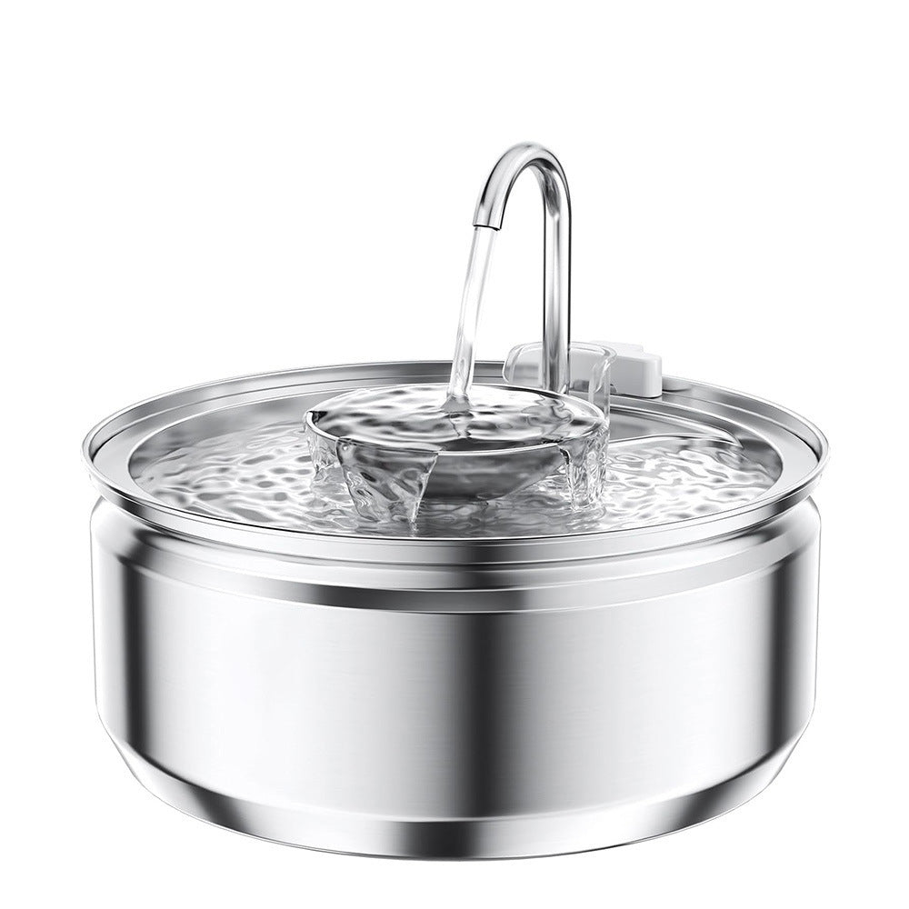 Source factory stainless steel pet smart water dispenser automatic circulation water 3.2L large capacity cat and dog water feeder