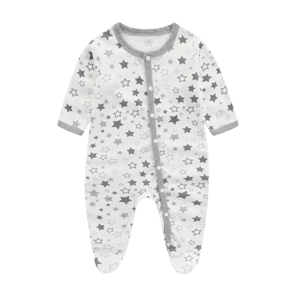 Newborn baby clothes newborn pure cotton pajamas romper spring and autumn baby monk clothes summer baby jumpsuit