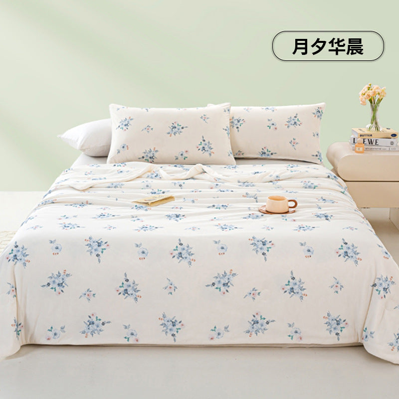 Summer A-class mother and baby grade cool silk summer cool quilt air conditioning quilt core solid color thin quilt gift ice silk summer quilt wholesale