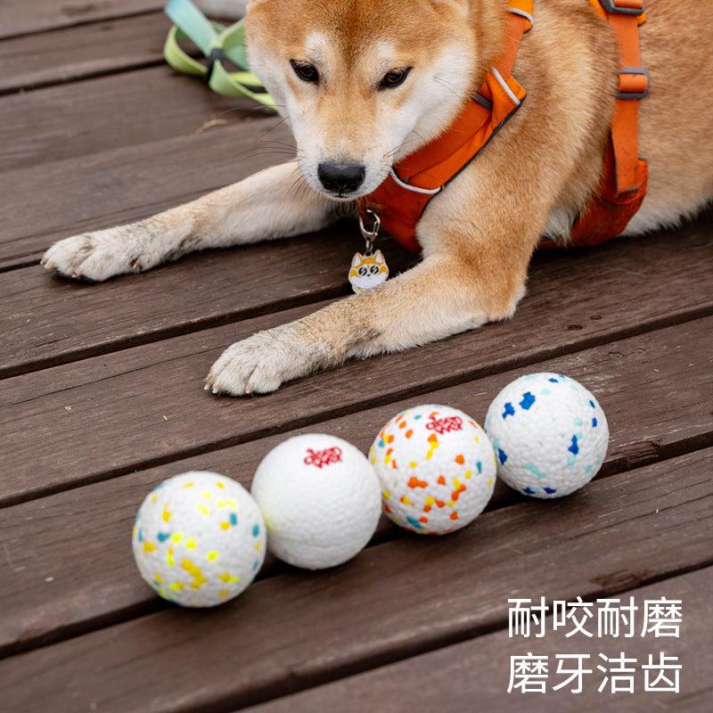 Eisenwell Explosive Ball High Elastic Lightweight Popcorn Ball Bite-resistant Teeth Grinding Pet Toy Dog Solid Toy Ball