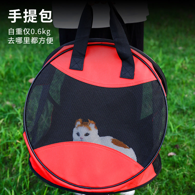 Portable cat bag for going out, portable, triangular, lightweight, portable, breathable, foldable pet bag for cats, dog bag, injection sterilization bag