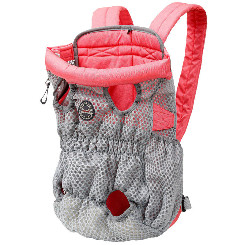 Dog backpack portable four-legged backpack large chest bag Teddy Bichon French bulldog cat breathable pet backpack