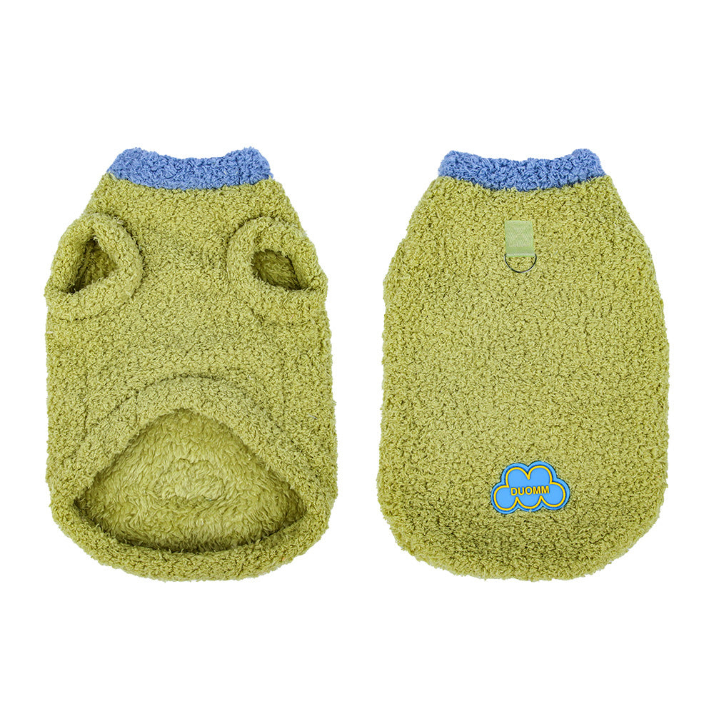 New autumn and winter pet cat clothes comfortable cloud velvet cat clothes winter thick soft warm pet cotton coat