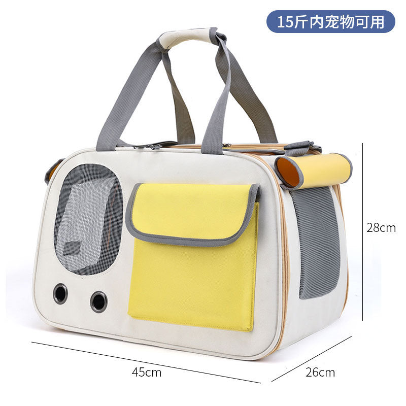 Spot pet bag portable breathable car cat bag hand-held foldable pet box multifunctional dog bag cross-border