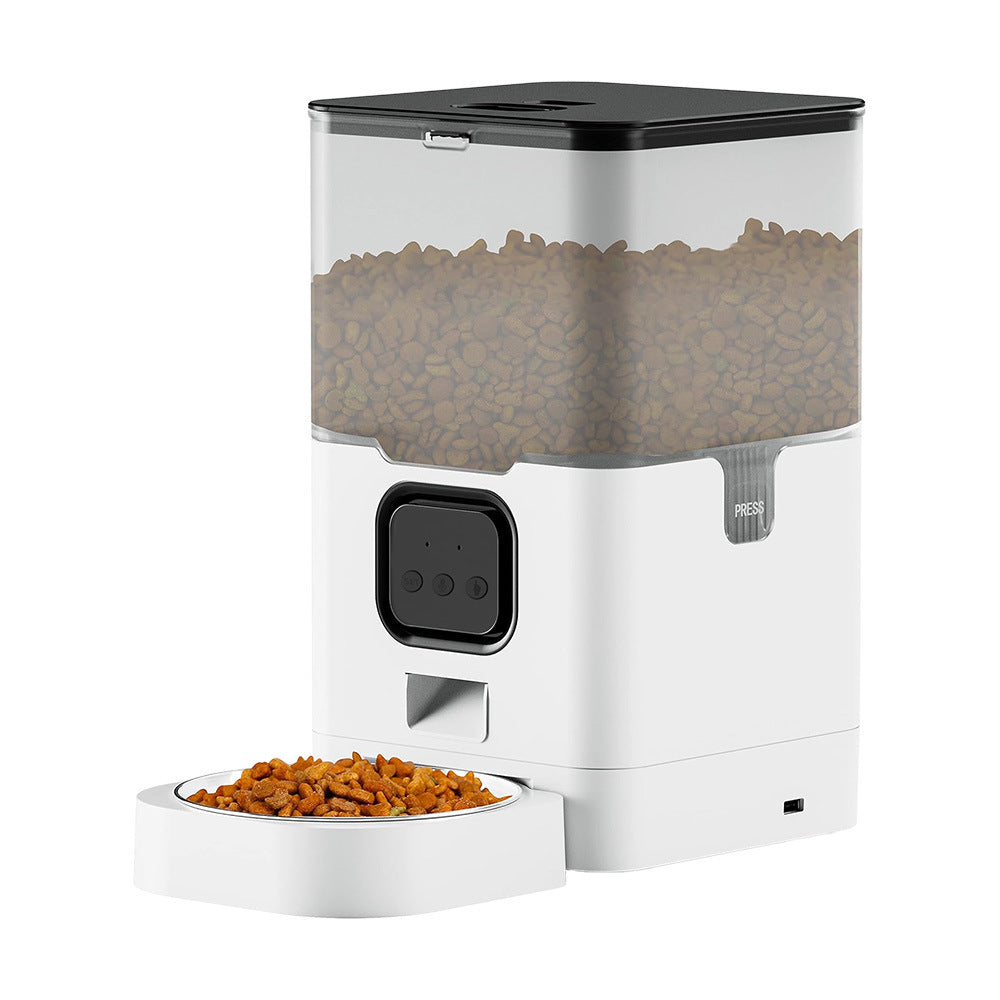 Pet fully automatic APP feeder square cat and dog feeder WIFI intelligent timing quantitative double meal feeder