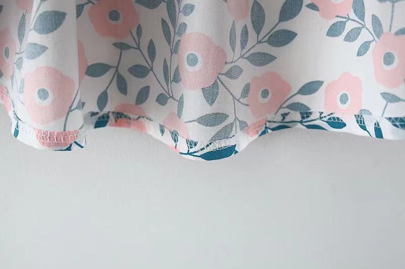 Summer 2022 new Korean version of the sling dress female baby print bowknot princess dress one piece on behalf of 1070