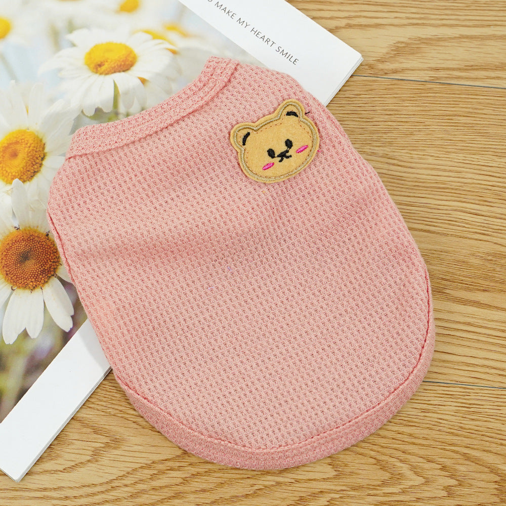 Pet dog clothing bear summer cat vest teddy small and medium-sized dog cat dog clothes manufacturers supplies wholesale
