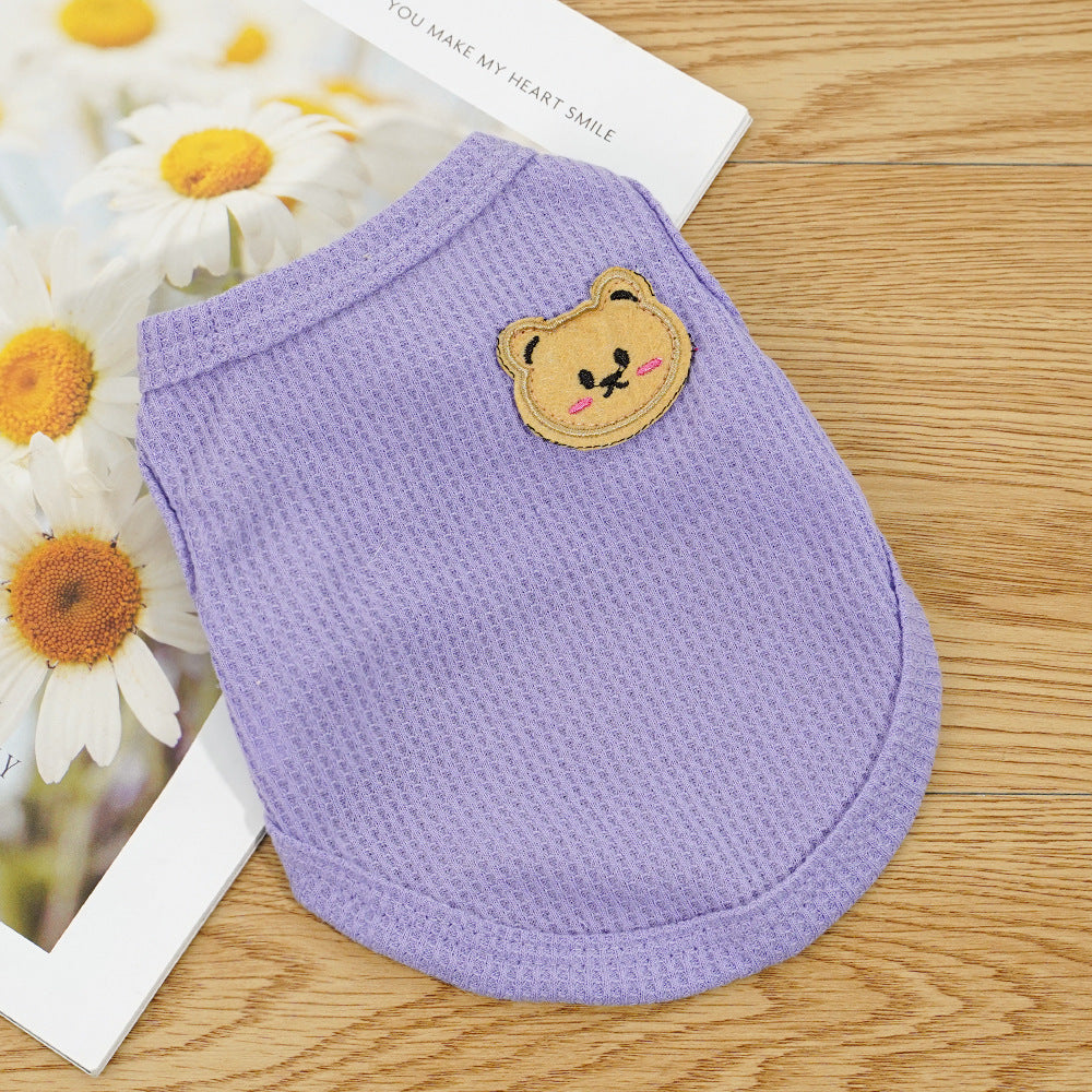 Pet dog clothing bear summer cat vest teddy small and medium-sized dog cat dog clothes manufacturers supplies wholesale